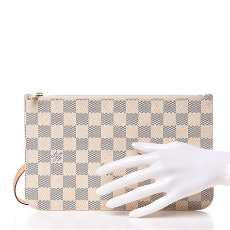 louis vuitton neverfull pochette damier azur|louis vuitton damier azur collection.